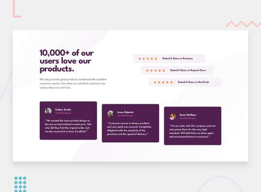 Social Proof Section Project